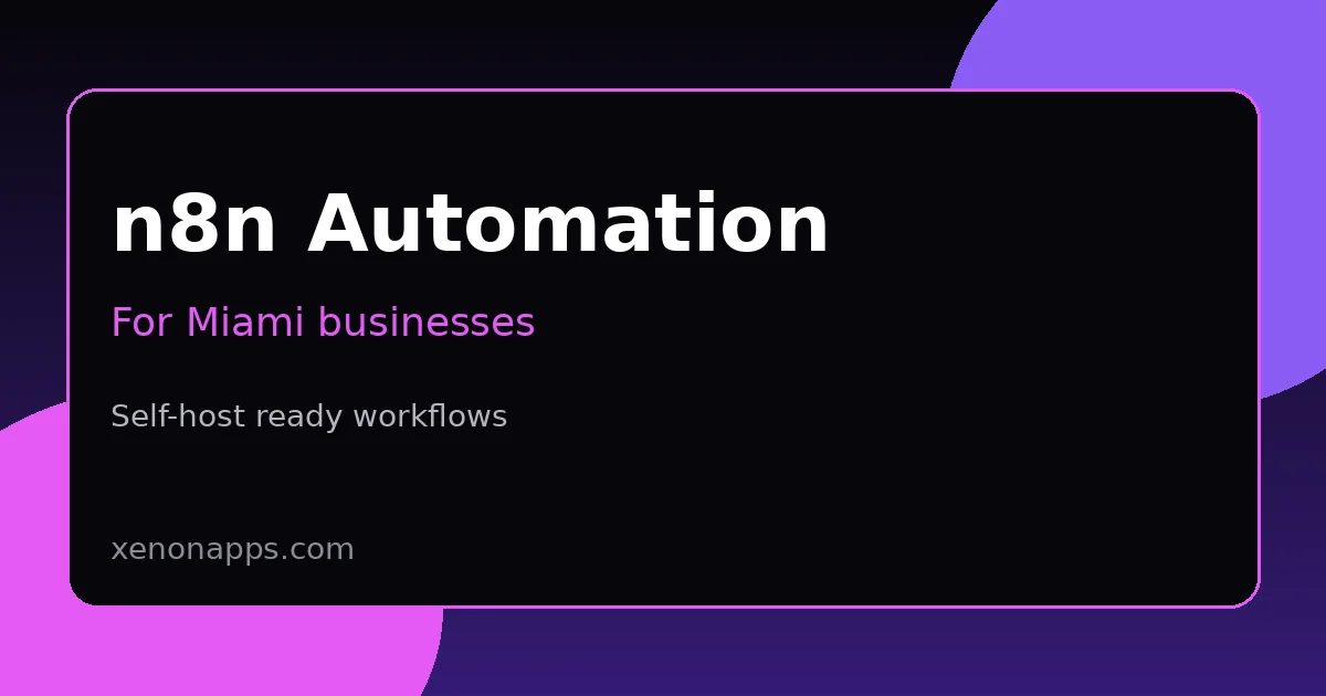 n8n Automation for Miami Businesses: Zapier Alternative Guide